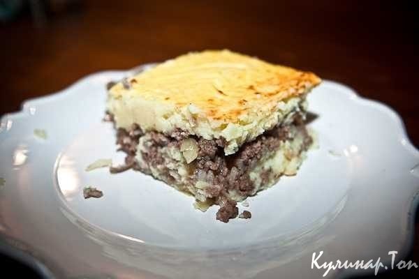 Запеканка с фаршем и пюре