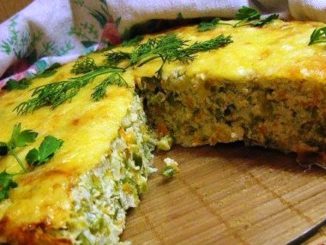 Запеканка-суфле с куриным мясом и овощами