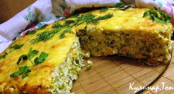 Запеканка-суфле с куриным мясом и овощами Запеканка-суфле с куриным мясом и овощами