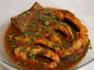Барбекю из рыбы с кизиловым соусом