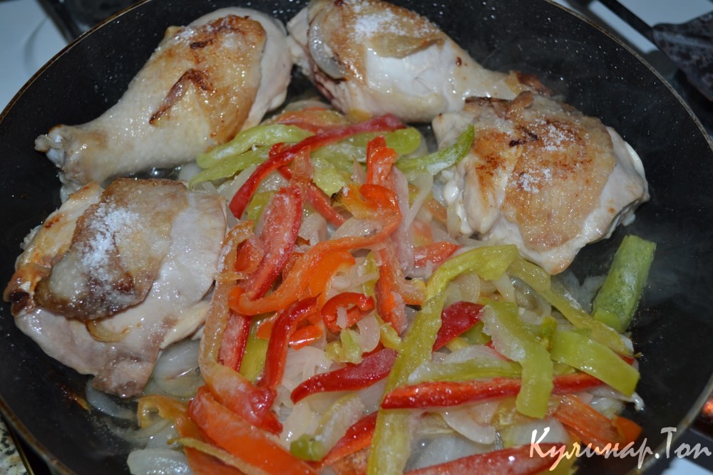 Булгур с курицей и овощами