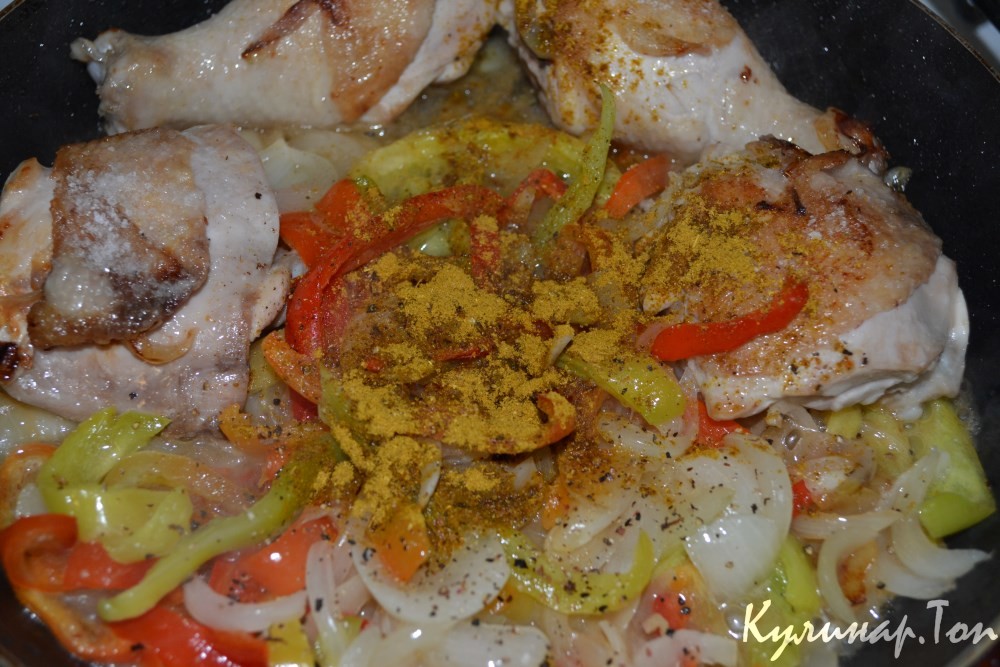 Булгур с курицей и овощами