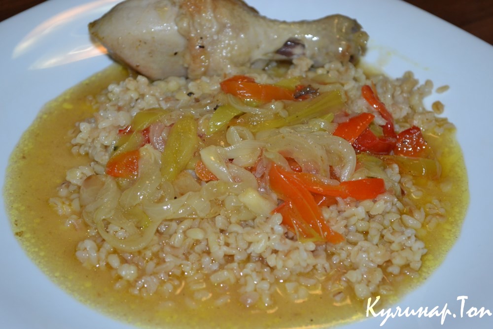 Булгур с курицей и овощами