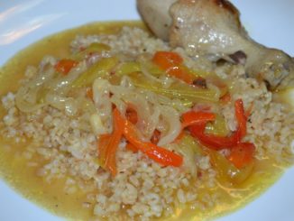 Булгур с курицей и овощами