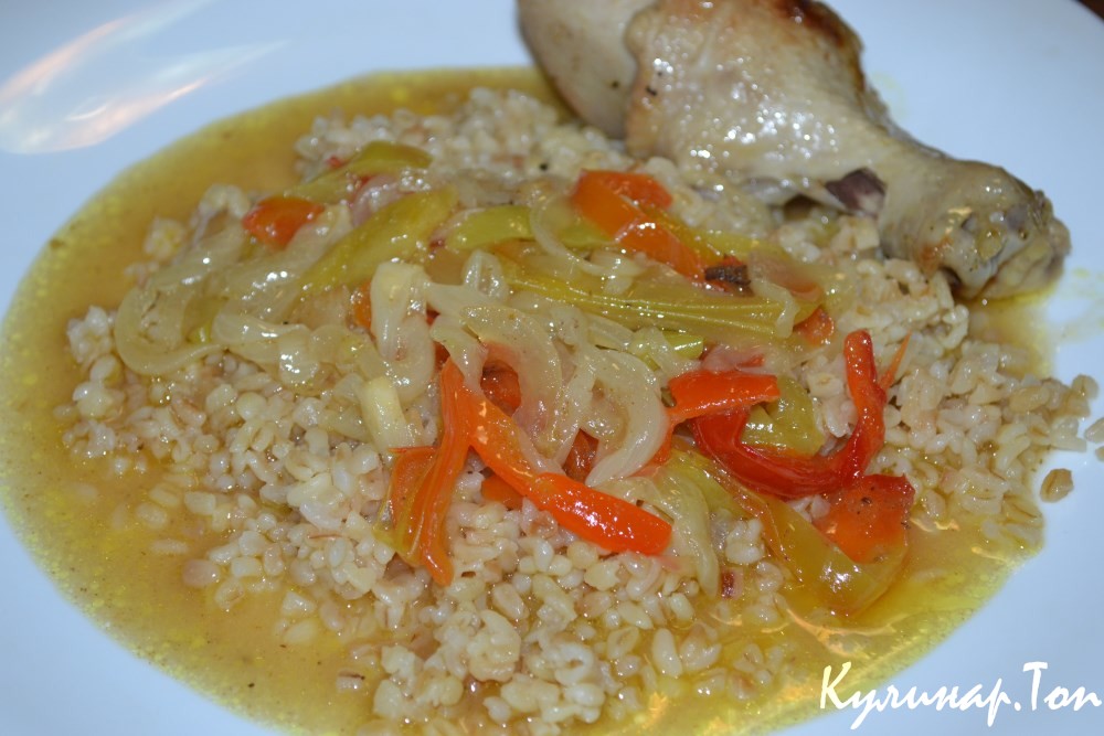 Булгур с курицей и овощами