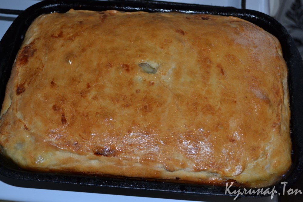Пирог с картофелем и мясом