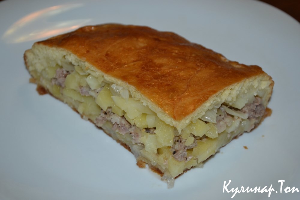 Пирог с картофелем и мясом