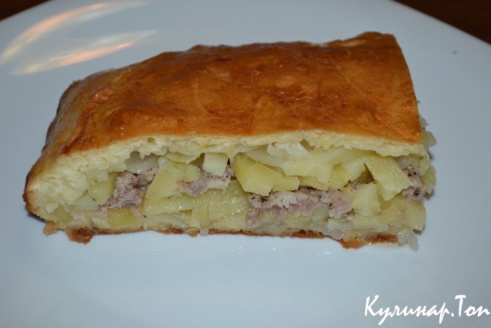 Пирог с картофелем и мясом