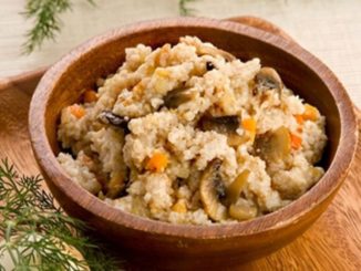 Каша ячневая, запеченная с грибами