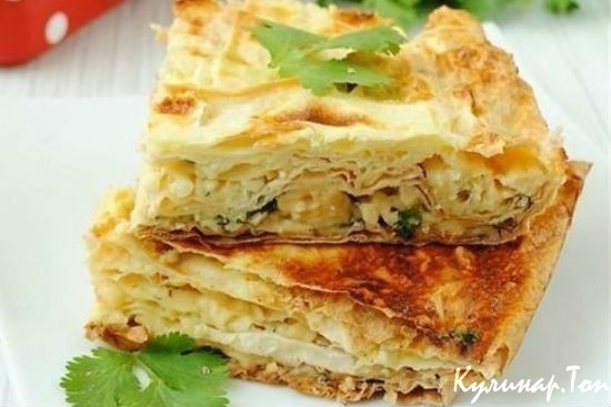 Пирог из лаваша с ветчиной, сыром и овощами Пирог из лаваша с ветчиной, сыром и овощами