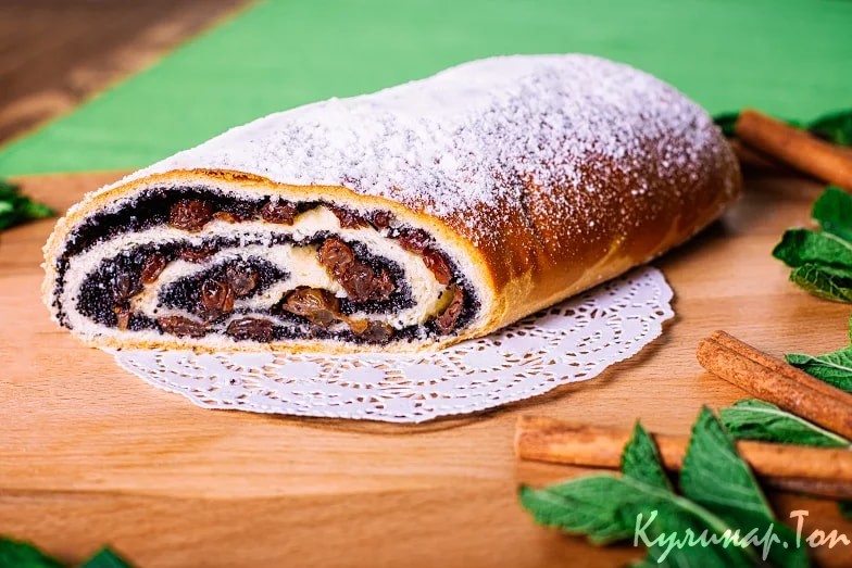 Рулет с маком и изюмом