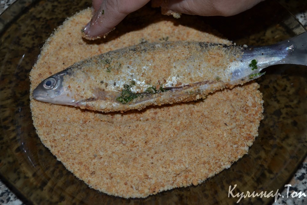 Жареный сырок с петрушкой и лимоном