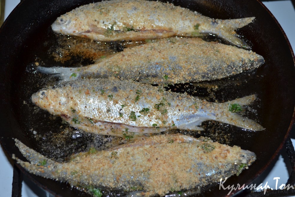 Жареный сырок с петрушкой и лимоном