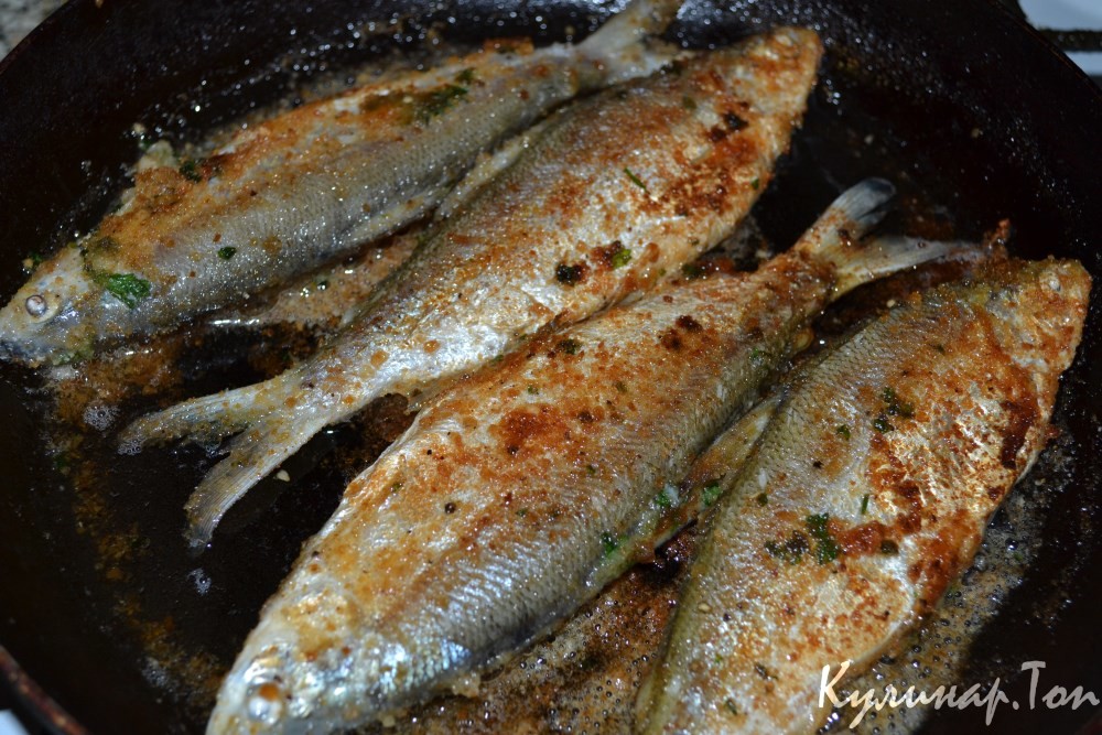 Жареный сырок с петрушкой и лимоном