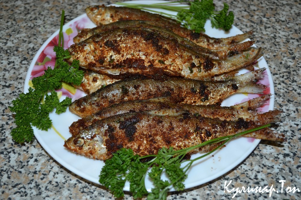 Жареный сырок с петрушкой и лимоном