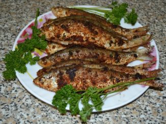 Жареный сырок с петрушкой и лимоном