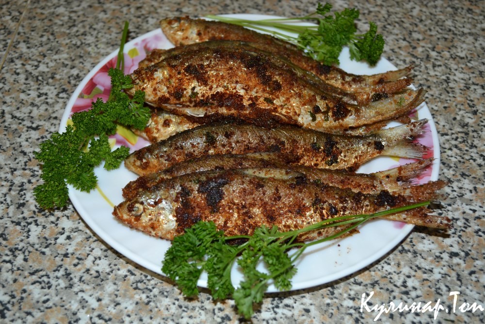 Жареный сырок с петрушкой и лимоном