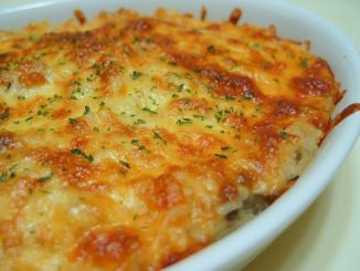 Запеканка из языка с овощами и сыром