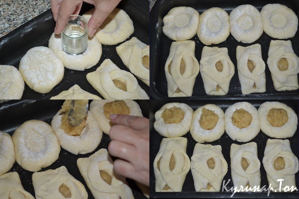 Булочки с яблочным пюре