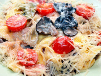 Фарфале с вешенками