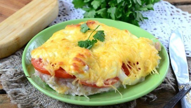 Куриная грудка в шубке под сыром Куриная грудка в шубке под сыром