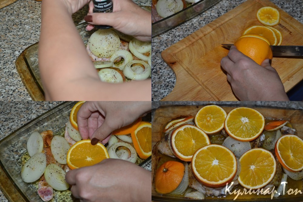 Курица с апельсином