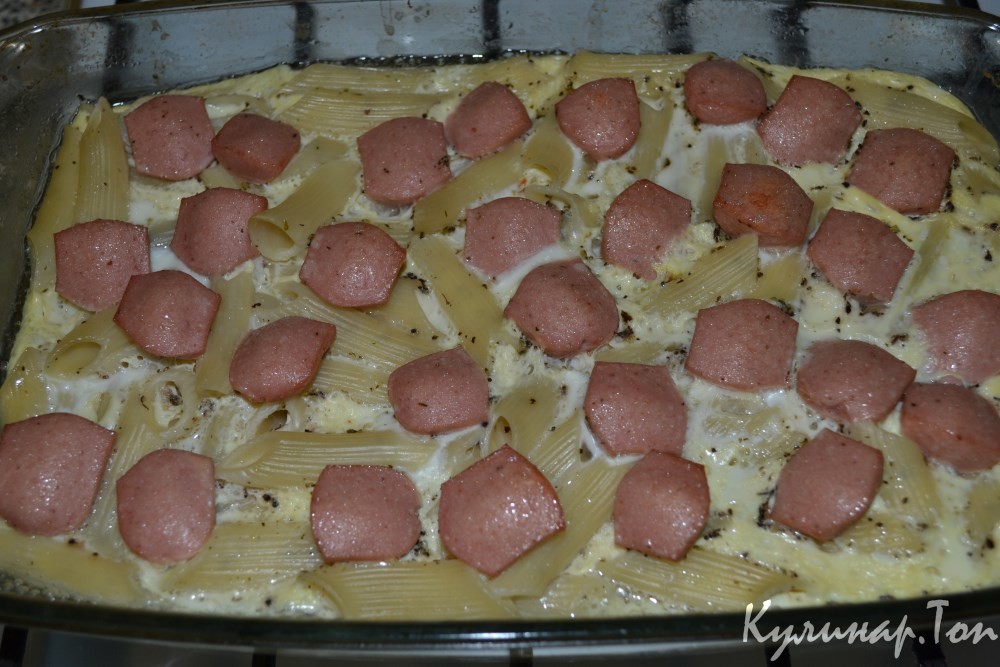 Макаронник с сосисками
