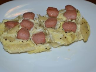 Макаронник с сосисками