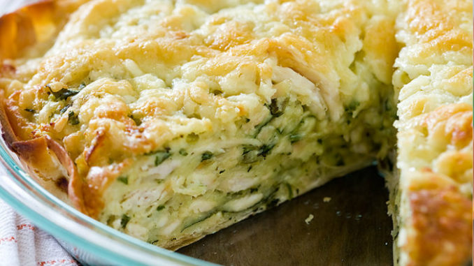 Пирог из лаваша с курицей, грибами и сыром Пирог из лаваша с курицей, грибами и сыром