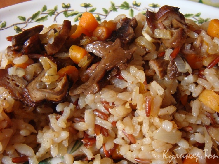 Рис с грибами по-болгарски
