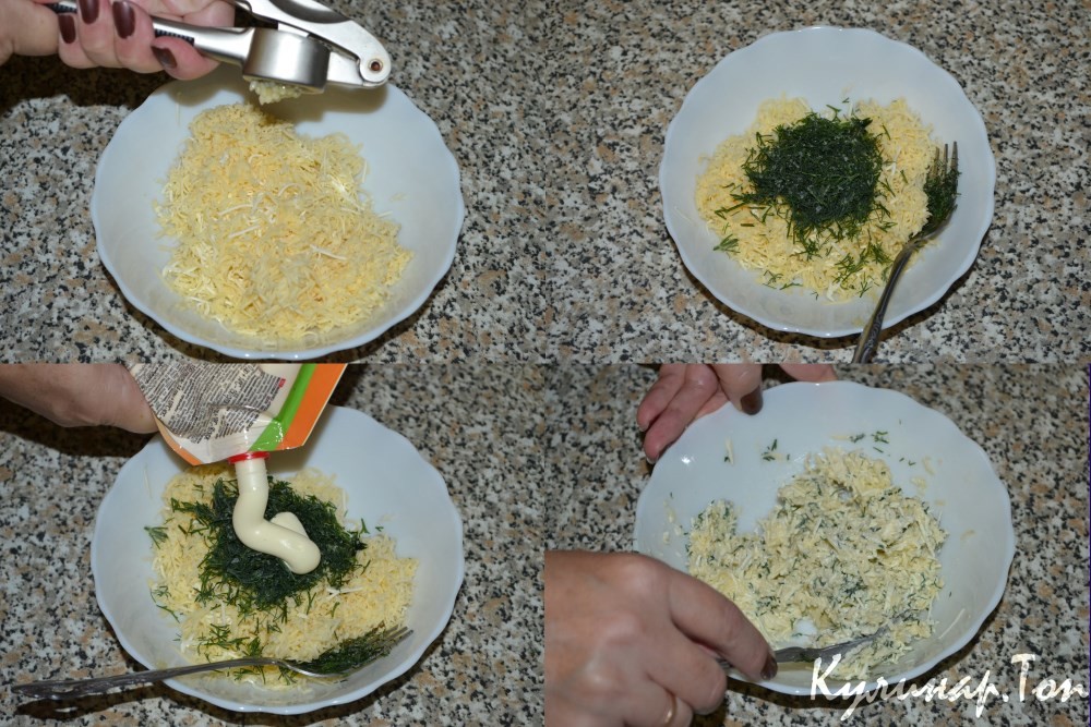 Рогалики с сыром и чесноком