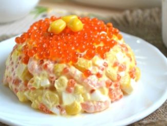Салат "Царский" с красной икрой