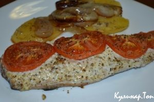 Скумбрия в сметанном соусе