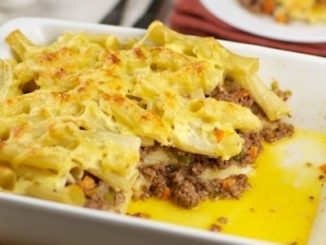 Запеканка из макарон с индейкой