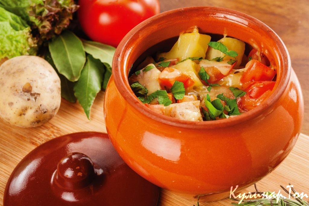 Говядина, запеченная с овощами