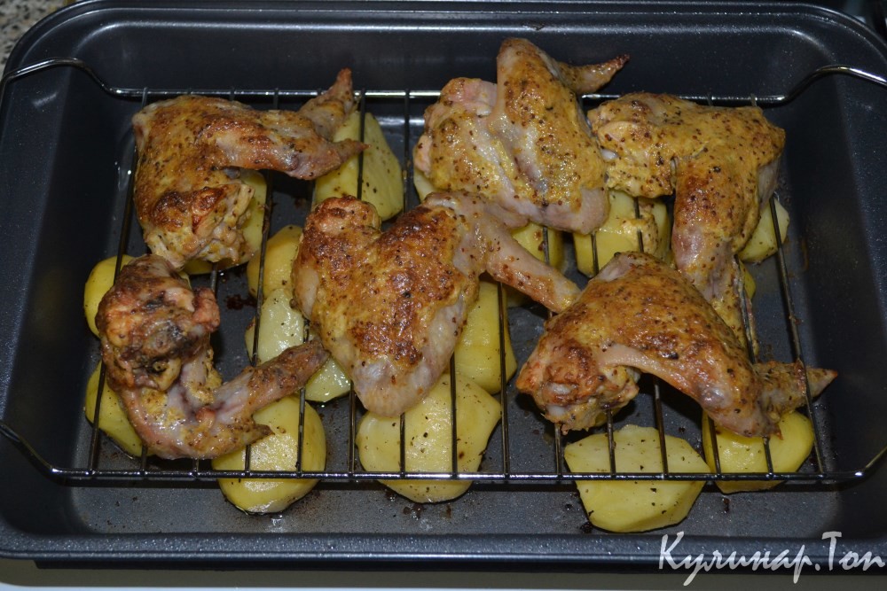 Куриные крылышки с чесночным соусом