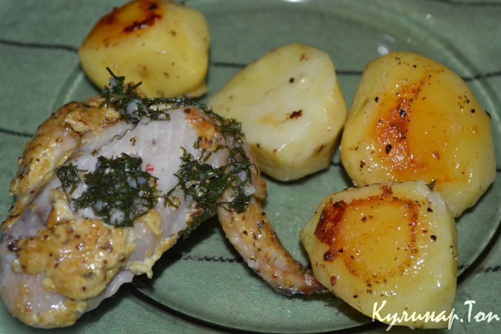 Куриные крылышки с чесночным соусом