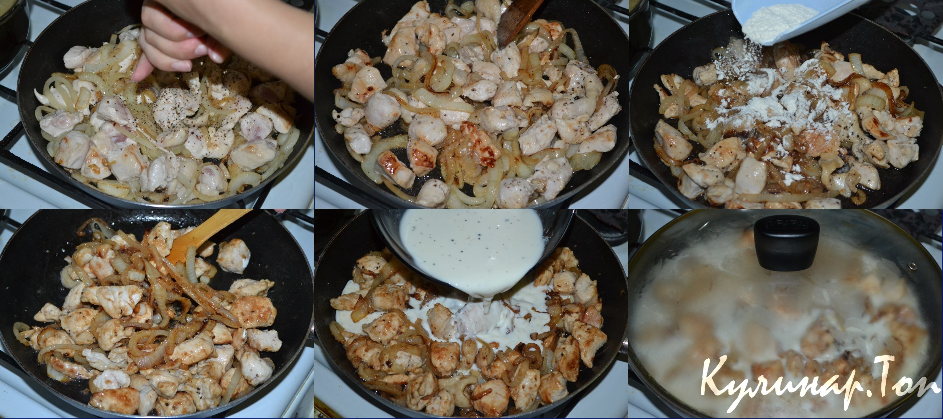 Куриное филе в молочно-чесночном соусе