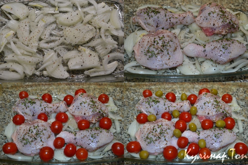 Курица с оливками