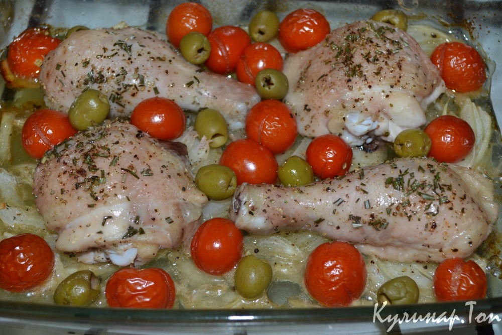 Курица с оливками
