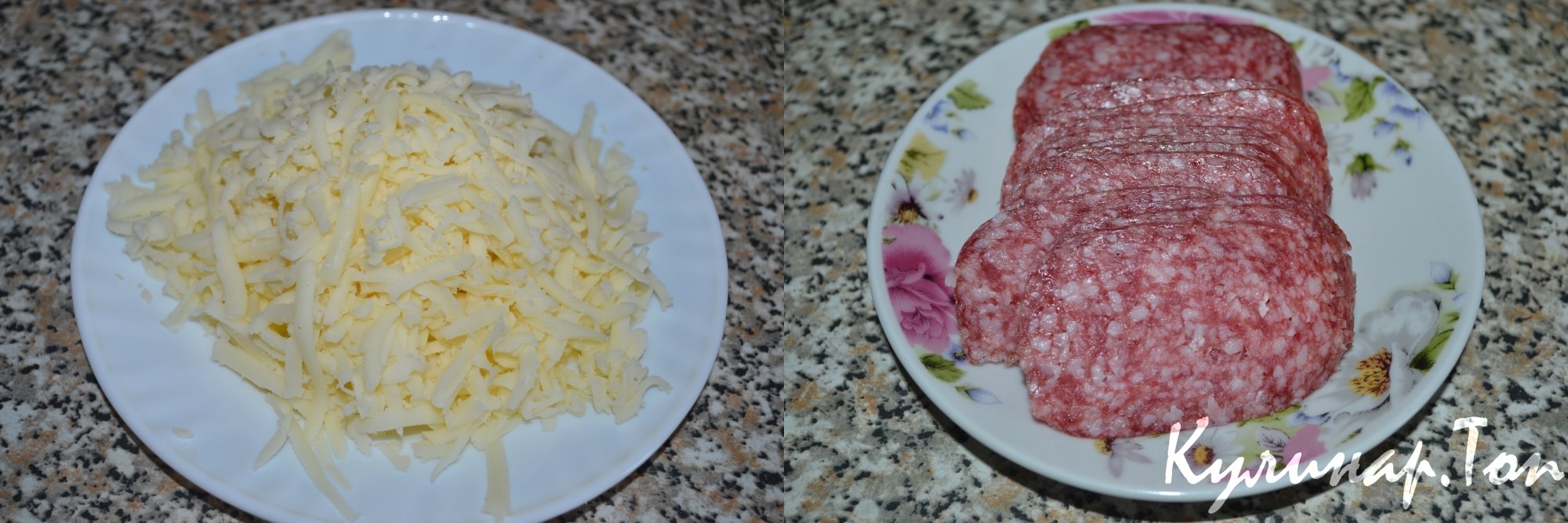 Пицца с колбасой и кукурузой