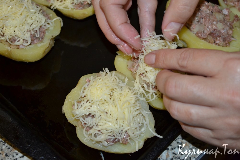 Картофельные лодочки с фаршем