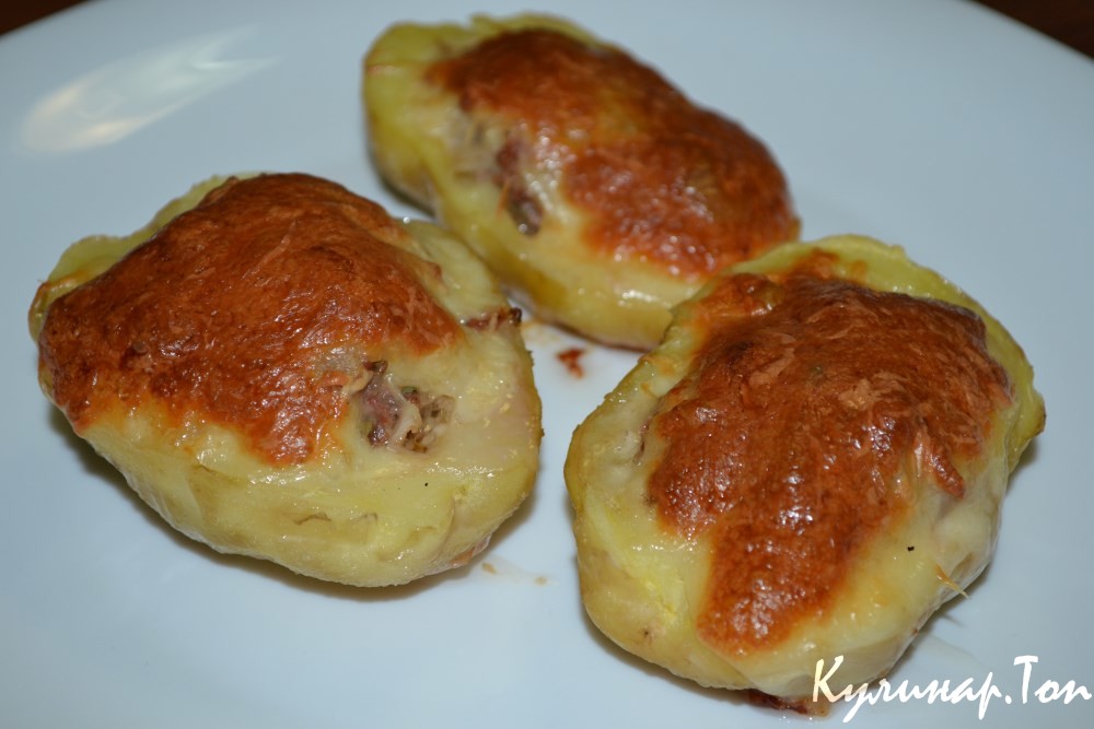 Картофельные лодочки с фаршем