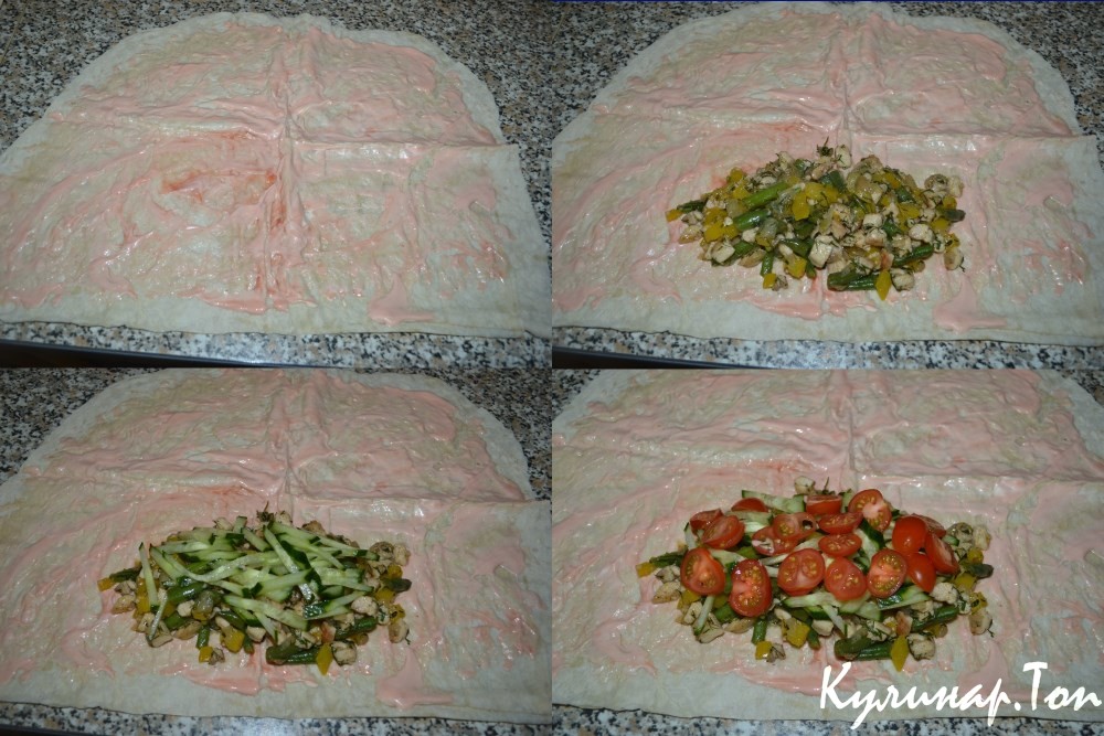 Бурито с курицей и стручковой фасолью