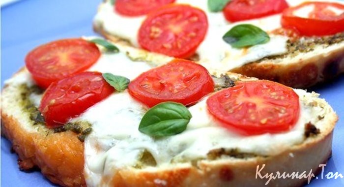 Горячие тосты с мясным фаршем
