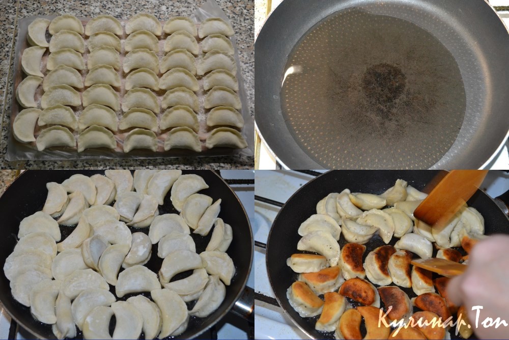Пельмени жареные