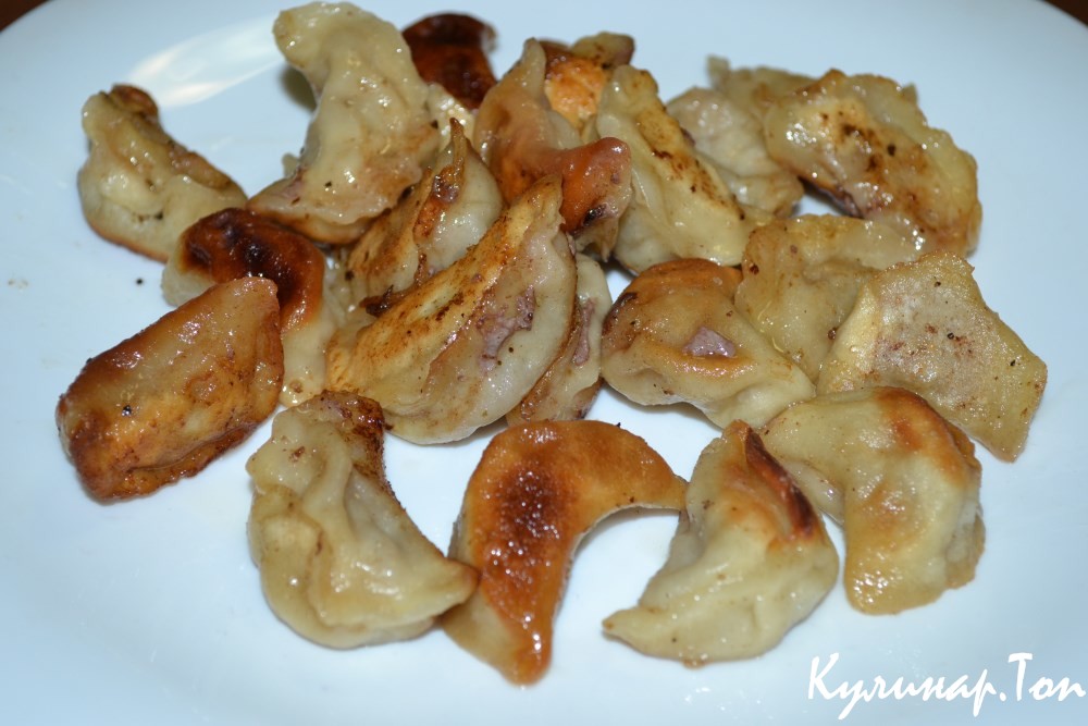 Пельмени жареные