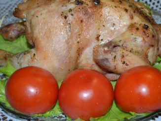 Запеченная курица с чесноком и травами