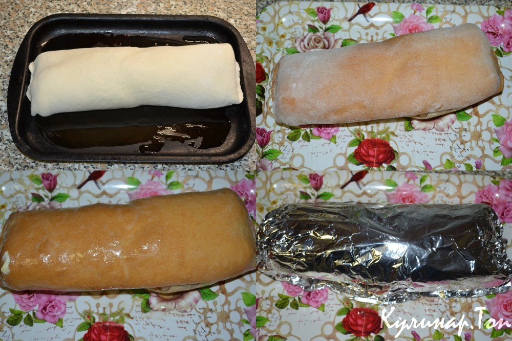 Рулет из свиной шкурки с салом