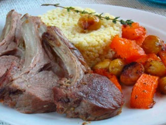 Баранина с тыквой и каштанами
